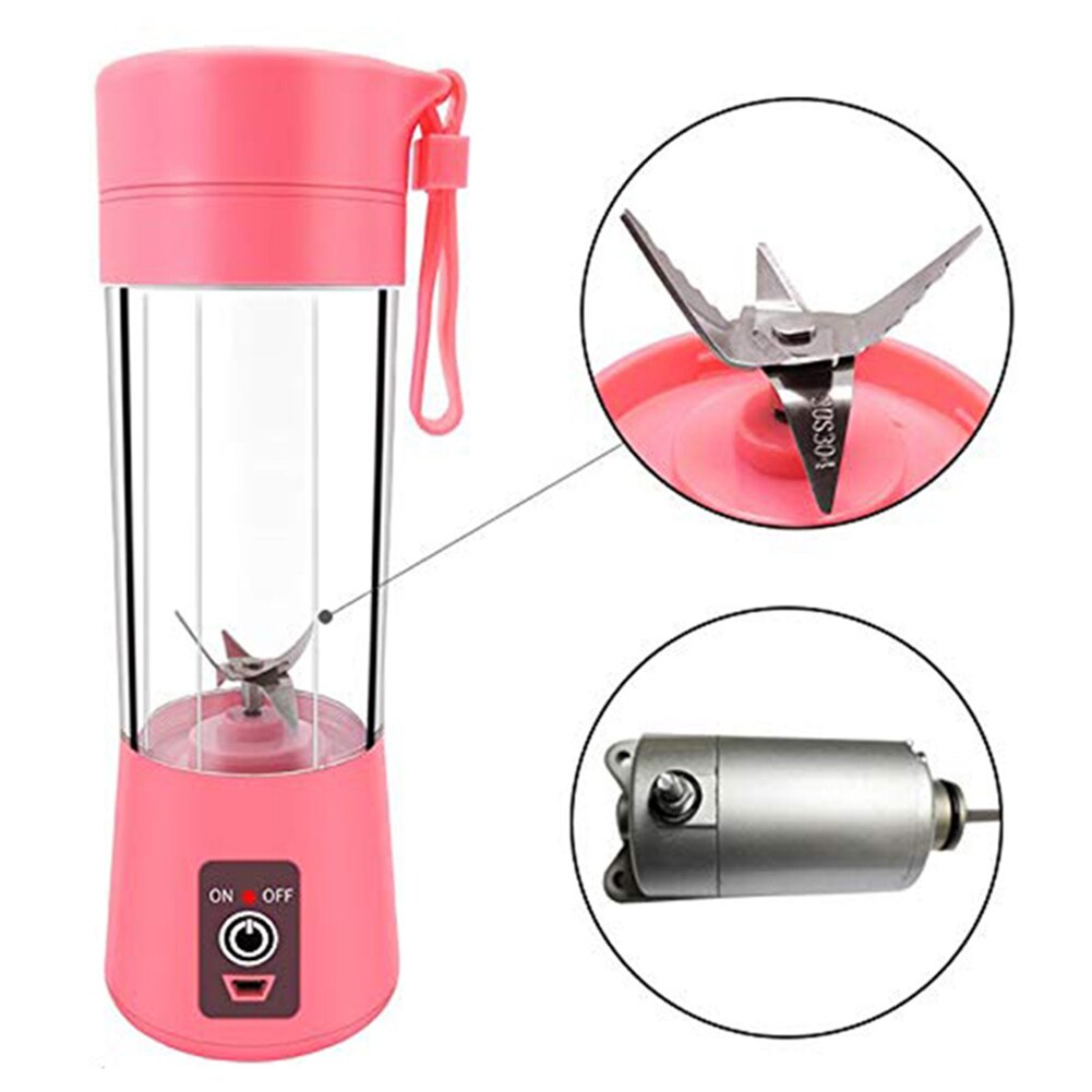 Verkoop! Aankomst 400Ml Draagbare Blender Usb Oplaadbare Fruit Groente Sap Cup Fles Mixer