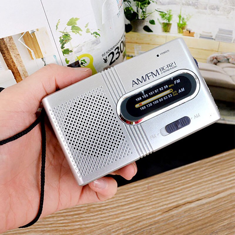 Draagbare Fm Radio Mini Verstelbare Am/Fm Radio Telescopische Antenne Radio Pocket Wereld Ontvanger Speaker Voor