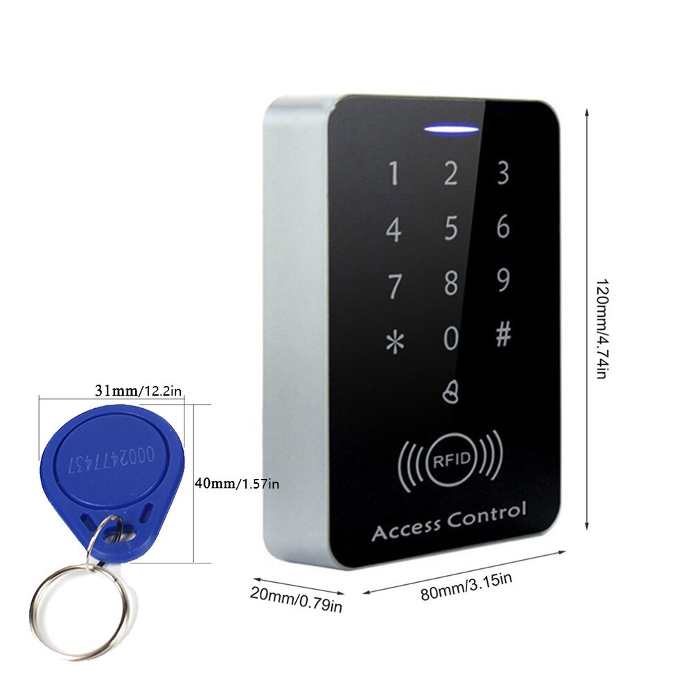 RFID Access Control Keypad Outdoor Door Opener Electronic Lock System Security ID Card Password Door Lock 10 pcs Keyfobs