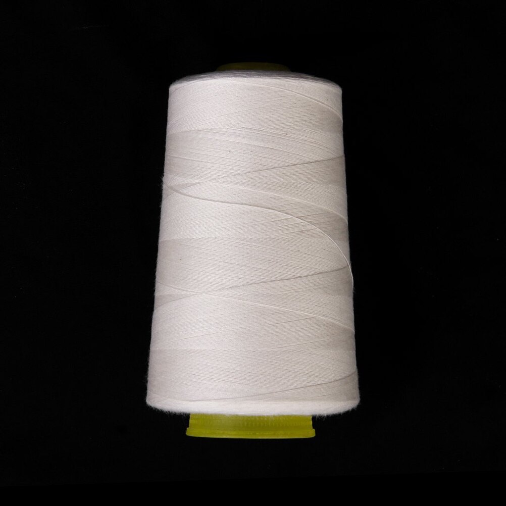 Unbleached 3000 Yards Cotton Sewing Thread for Sewing Machine (White)