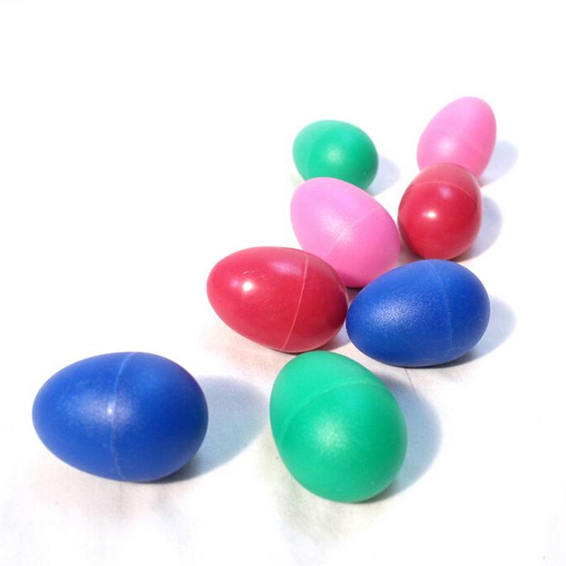 12 Pcs Grappige Plastic Percussion Musical Ei Maracas Ei Shakers Kind Kinderen Speelgoed (Willekeurige Kleur)