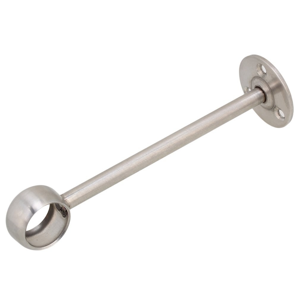 Silve 22mm Open End Stainless Steel Bathroom Towel Bar Rack Base Rail Holder Pack of 2