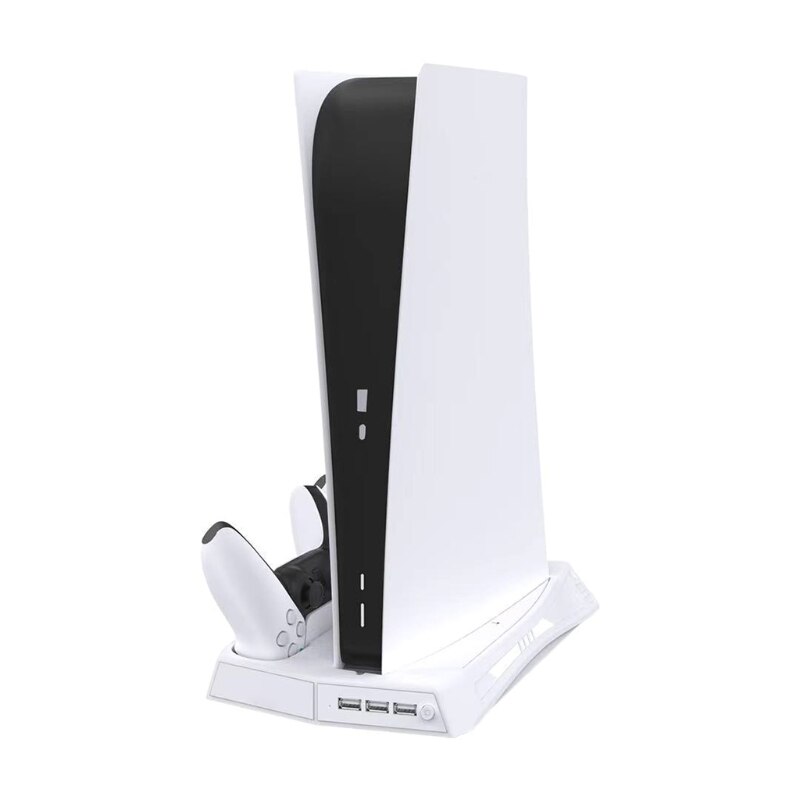 Soporte Vertical para PS5, ventilador de refrigeración, cargador doble para mandos, estación de carga, enfriador para Playstation 5