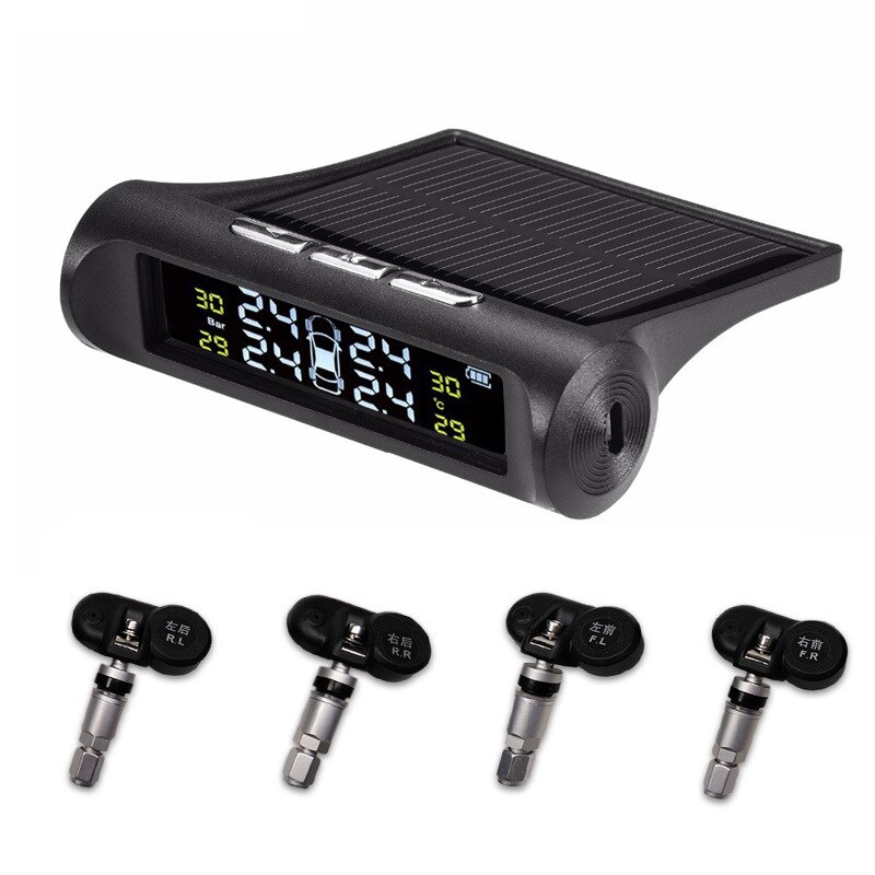 Sistema de supervisión de presión de neumáticos para coche, Sensor de presión de neumáticos inteligente, TPMS, Digital, TMPS, pantalla LCD, USB, alarma de seguridad para coche: A Internal Sensor