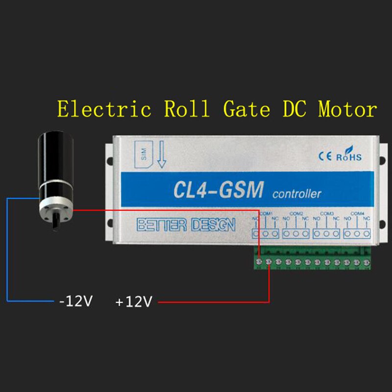 Relais 4 canaux CL4-GSM SMS GSM APP contrôleur sans fil GSM récepteur et interrupteur porte/ouvre-porte opérateur pour alarme domestique