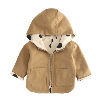 Lente Herfst Baby Jongens Meisjes Kleding Baby Kids Dot Jas Jas Peuter Dragen Op Beide Side Windscherm Kinderen Trenchcoat bovenkleding