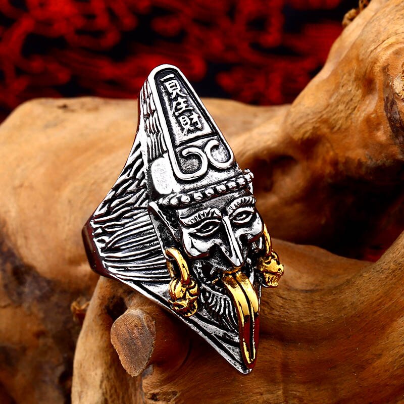 Beier neue Einkaufen 316L Edelstahl China mythologie hölle Bote Ring glück frieden mann der Ring schmuck LLBR8-571R