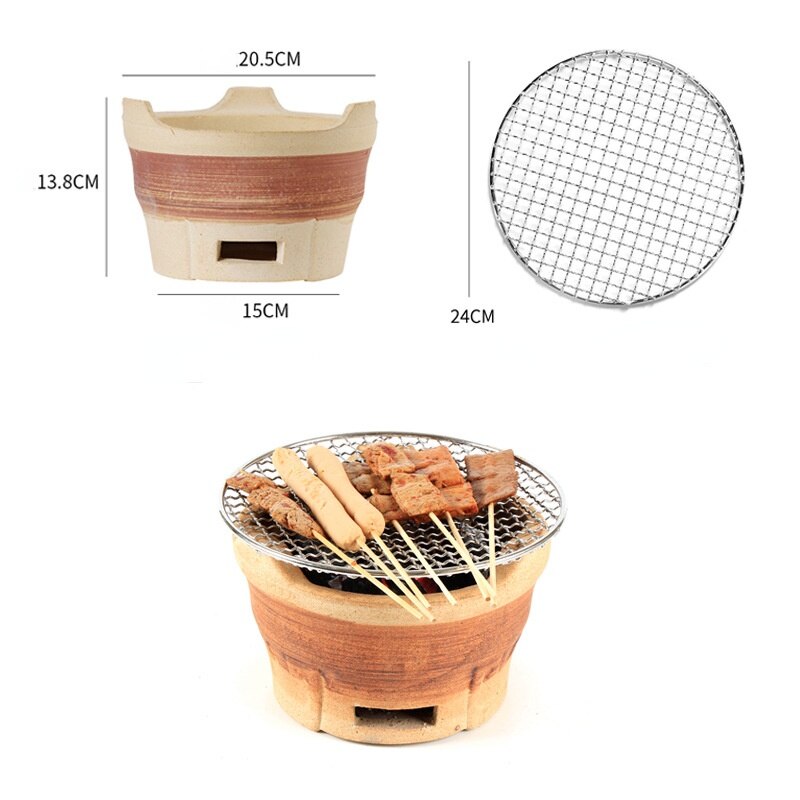 Carbon Modder Bodem Kachel Houtskool Oude Mode Klei Oven Barbecue Bbq Grills Komfoor Kleine Commerciële Carbon Oven Huishouden: Black