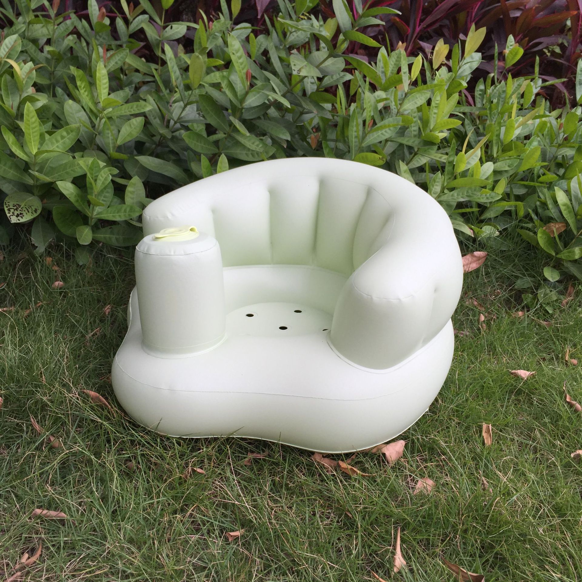 Baby spisestue stol badeværelse oppustelig sofa baby læring sidde stol baby vandtæt stol spædbarn bad skammel oppustelige legetøj: Grøn