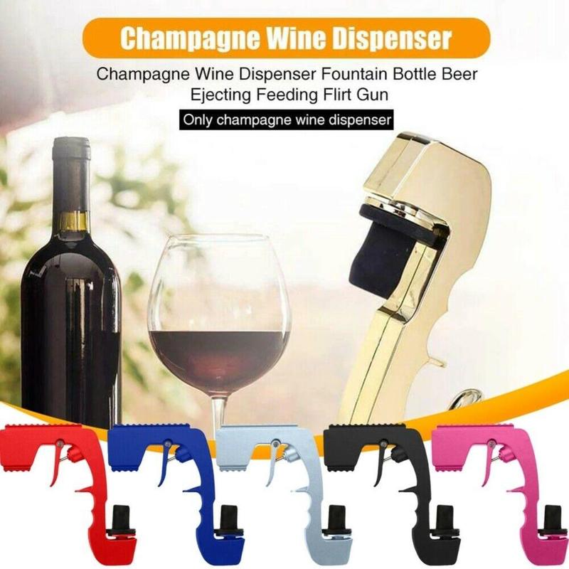 Zink-legierung Champagner Spritzgerät Pistole Spender Bahre für Hochzeit Party Küche Schampus Blaster Champagner Wein Stopfen