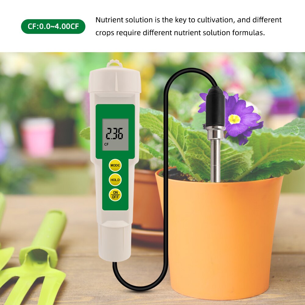 3 in 1 Soil EC/TDS/CF Tester Probe For All Soil Gardening Plants Farming