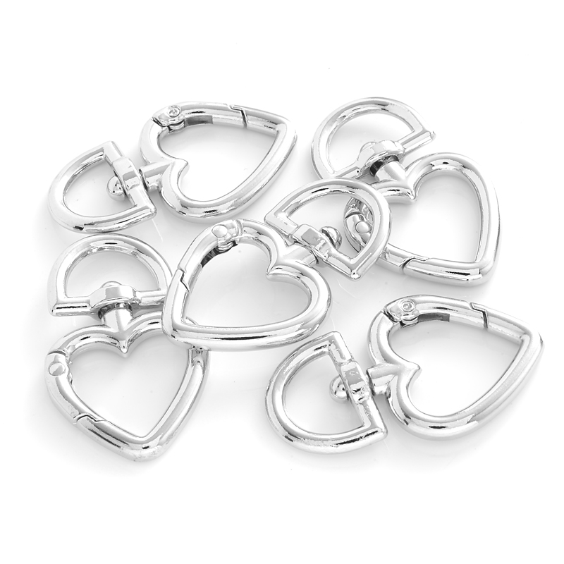 5 Stuks Metalen Hartvormige Karabijnhaak Kraag Karabijnhaken Haken Tassen Riem Gespen Karabijn Sleutelhanger Snap Ring Outdoor gereedschap: green
