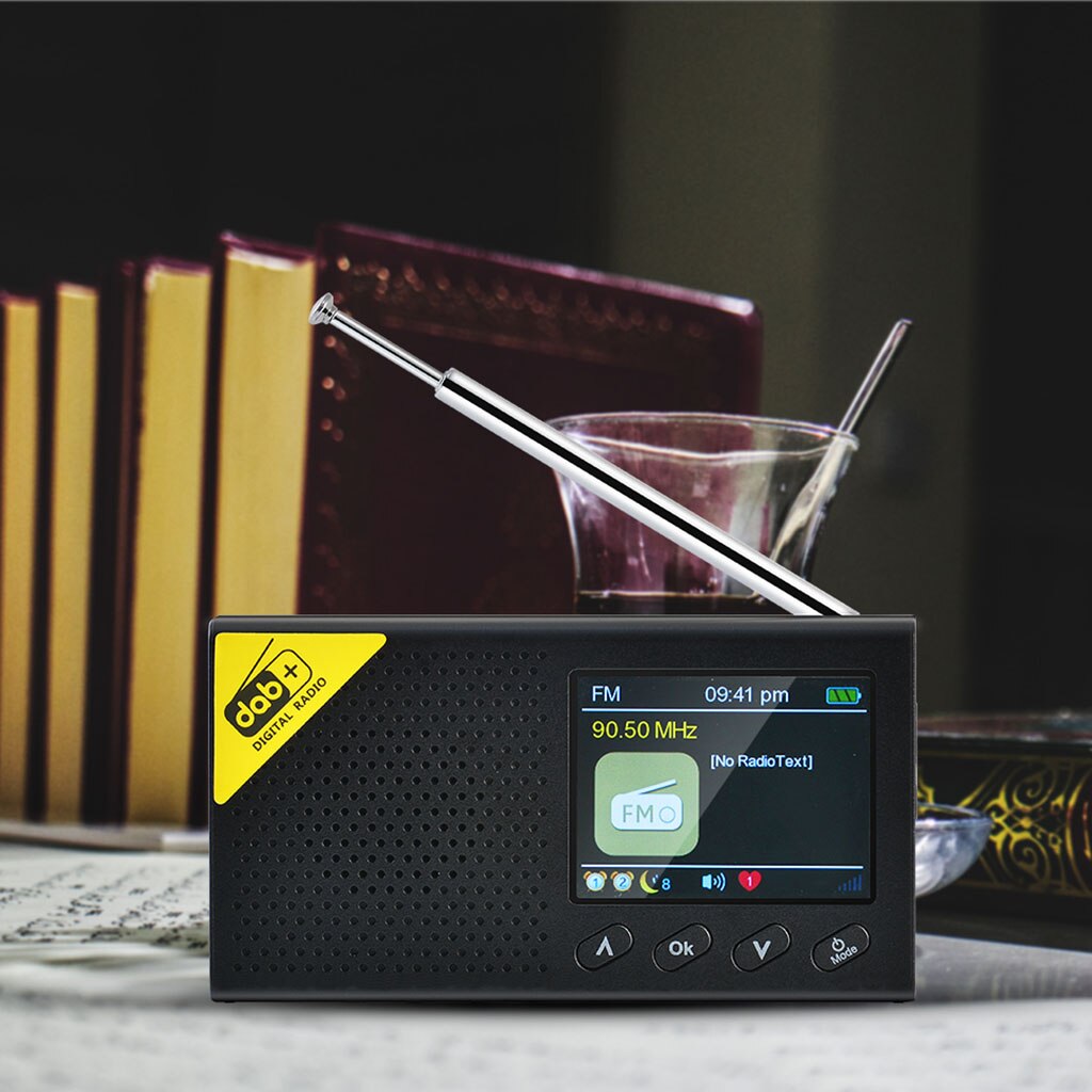 Home Pocket DAB Digital Radio Receiver with Antenna FM Receiver Radios Rechargeable Battery Bluetooth Speaker