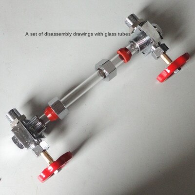 Cork water level gauge 3 branch glass tube elbow steam generator boiler water level elbow water steam tube tube steaming: Red
