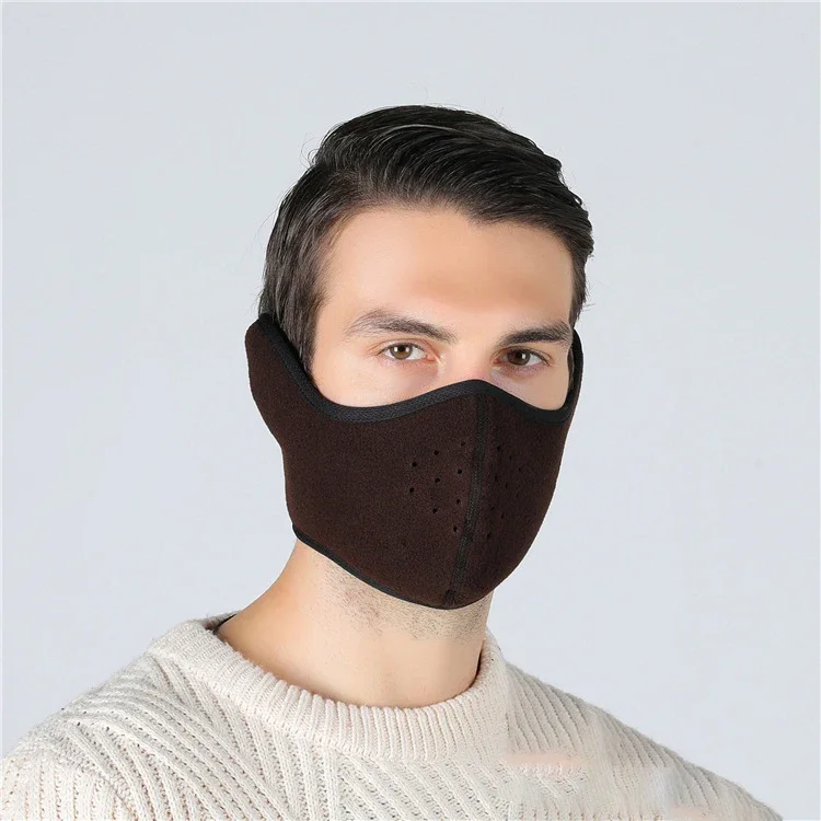 Winter Outdoor Ski Rijden Masker Oorwarmers Mondmoffen Nekwarmer Winddicht Herbruikbaar Rijden Snowboarden Skiën Sportmaskers: Donkergrijs