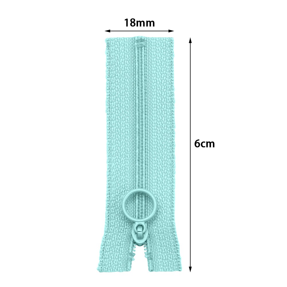 Mini cremalleras de cabeza redonda para ropa de muñeca, accesorios de vestimenta para muñecas hechas a mano, costura, Scrapbooking, ropa con cremallera, 5 uds.