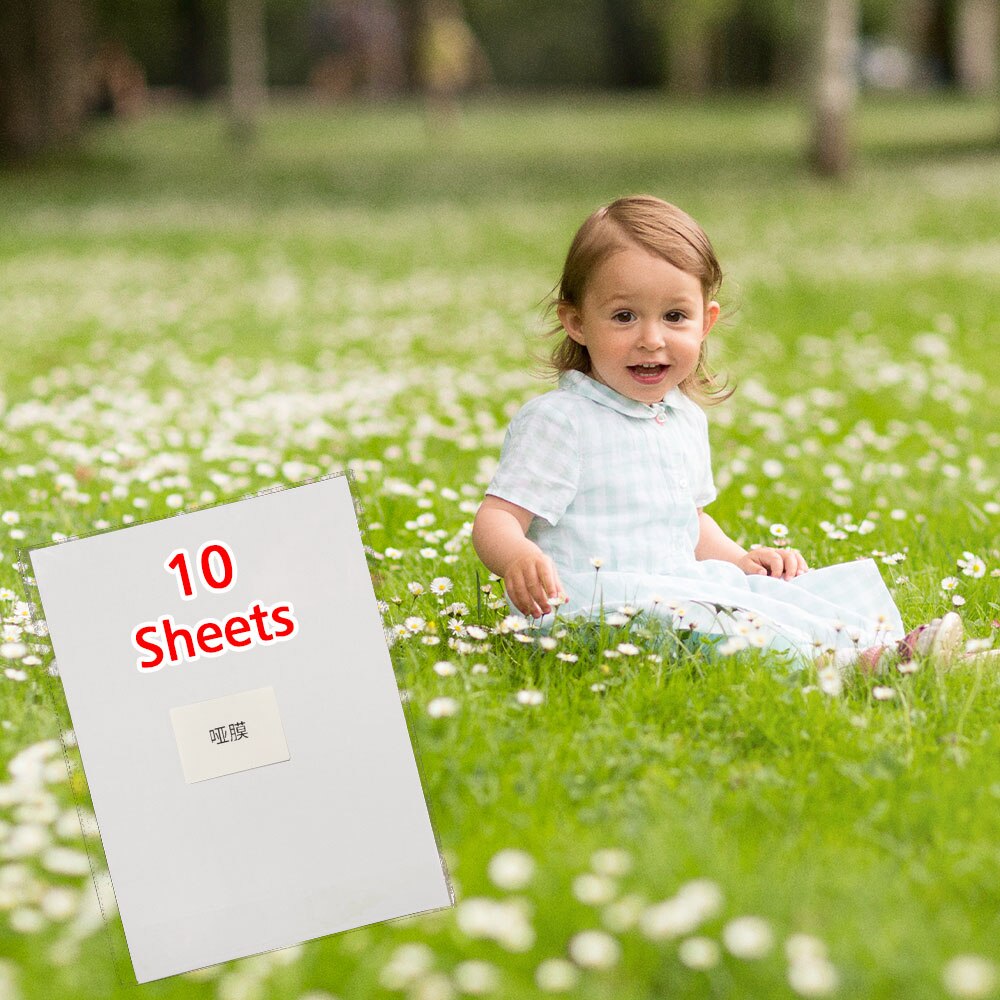 10 Sheets Terug Hart Koud Lamineren Film A4 210*297Mm Plakband Lamineren Op Papier Plastic Diy Pakket kleur Card Photo: Matte film