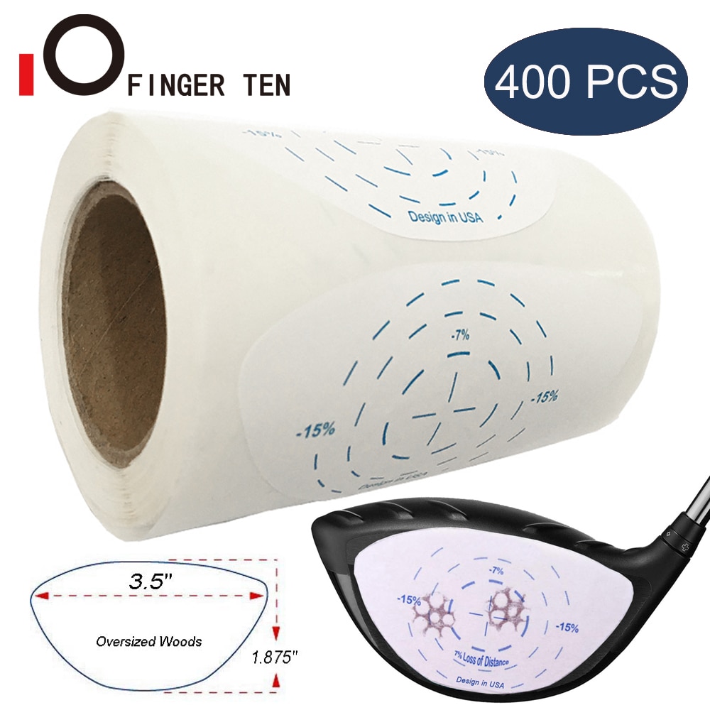 Golfklubba effektmål etikett tejp klistermärke praxis för iron woods wedge club test papper träningshjälp tillbehör