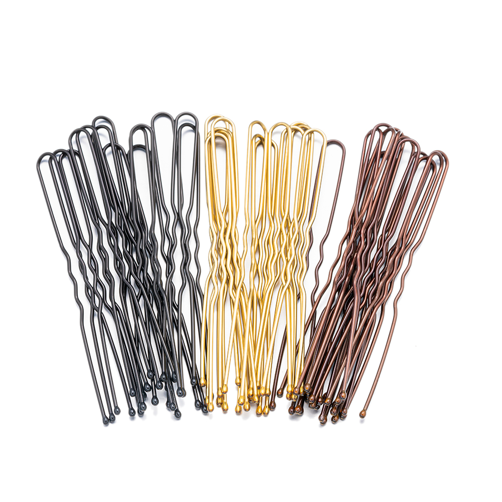 50 Uds 50/60/70mm Metal ondulado en forma de U horquillas para el cabello mujeres niñas boda peinado herramientas de estilismo accesorios al por mayor