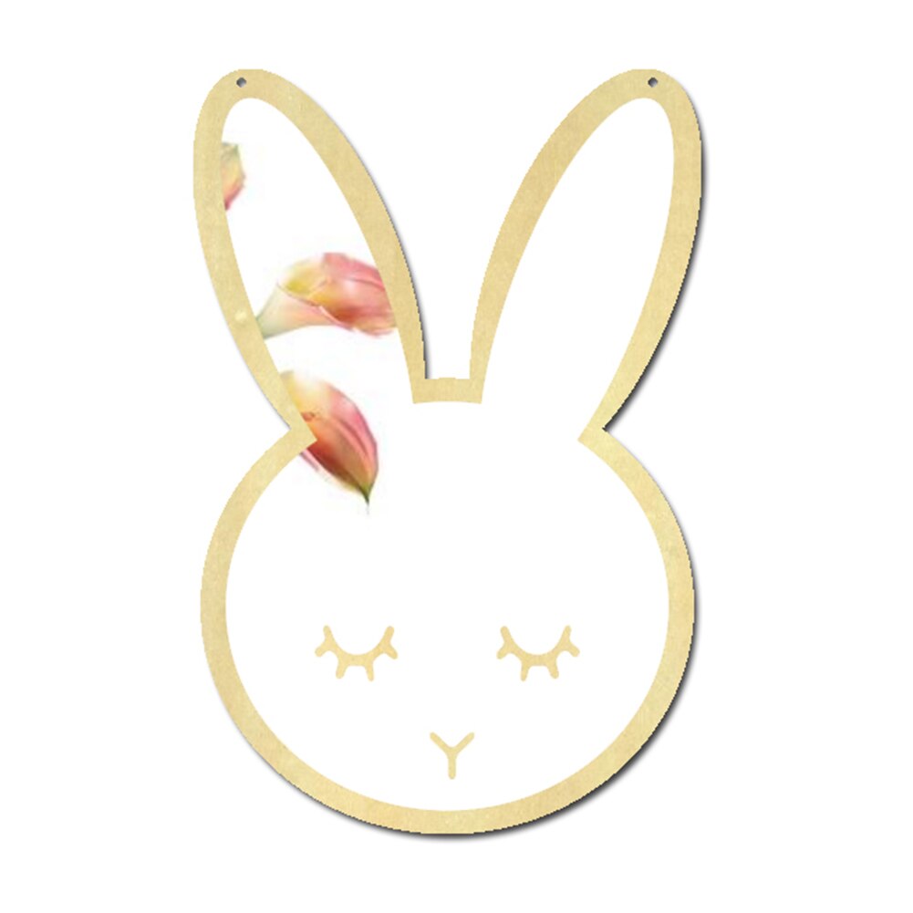 Mirror Small Wooden Hanging Cute Acrylic Cartoon Wall Decorative Home: Rabbit