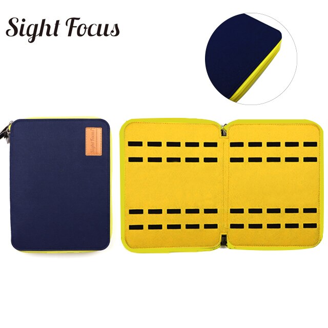 40 Slot Vilt Horloge Organizer Box Horlogeband Opslag Case Voor Apple Horloge Band Box Pouch Horloge Band Organizer Houder Tas duurzaam: navy yellow zipper