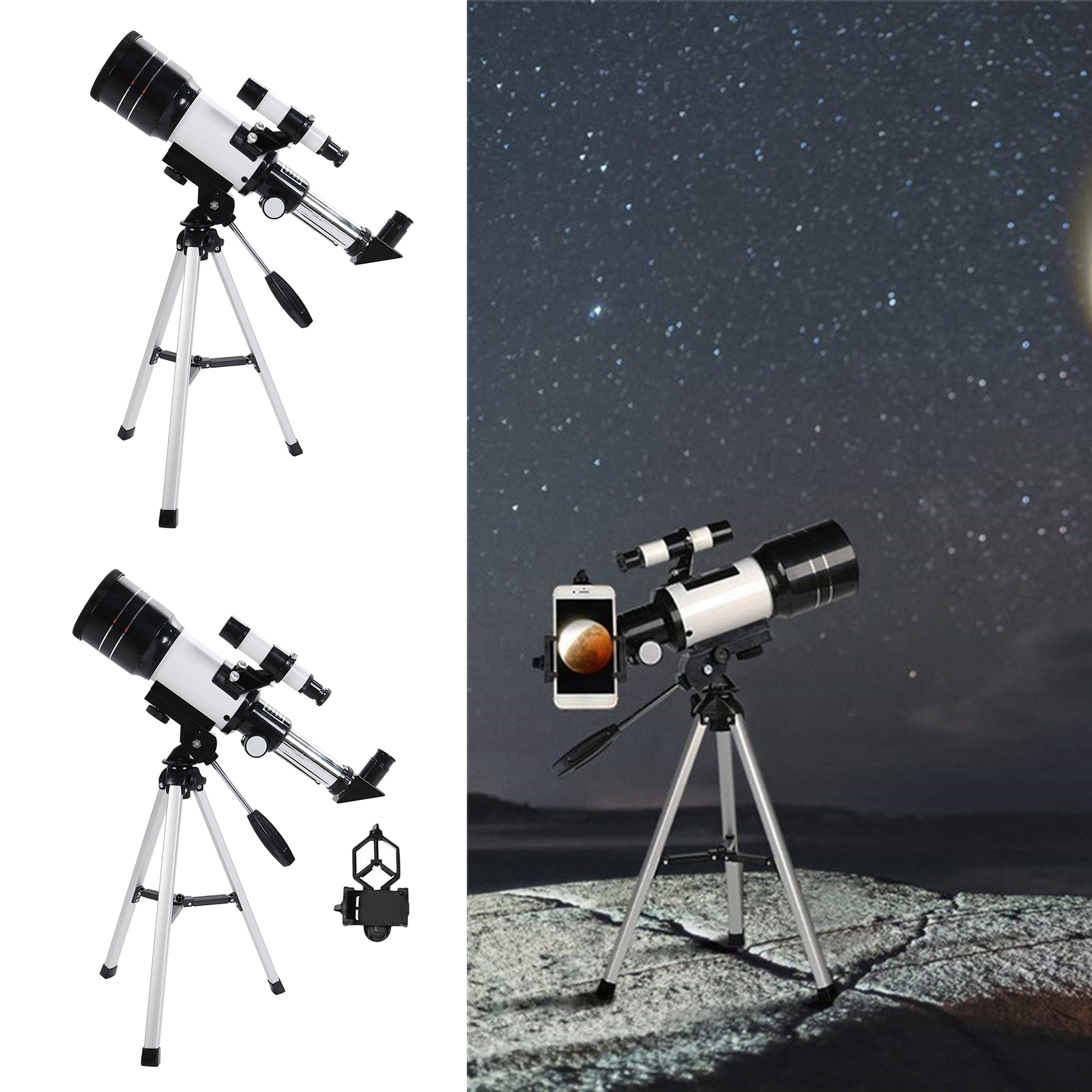 Astronomical Reflector Telescope Kit F30070 with Tripod for Moon