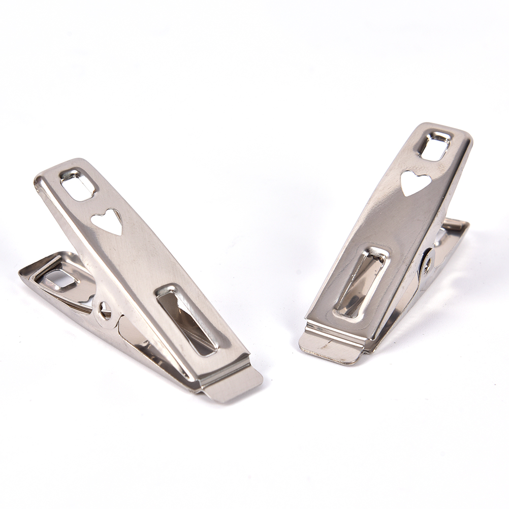 20PCS Clips Letter Clips Stainless Steel Silver Metal Paper Binder Grip Clips Clamp Office Tool Supplies