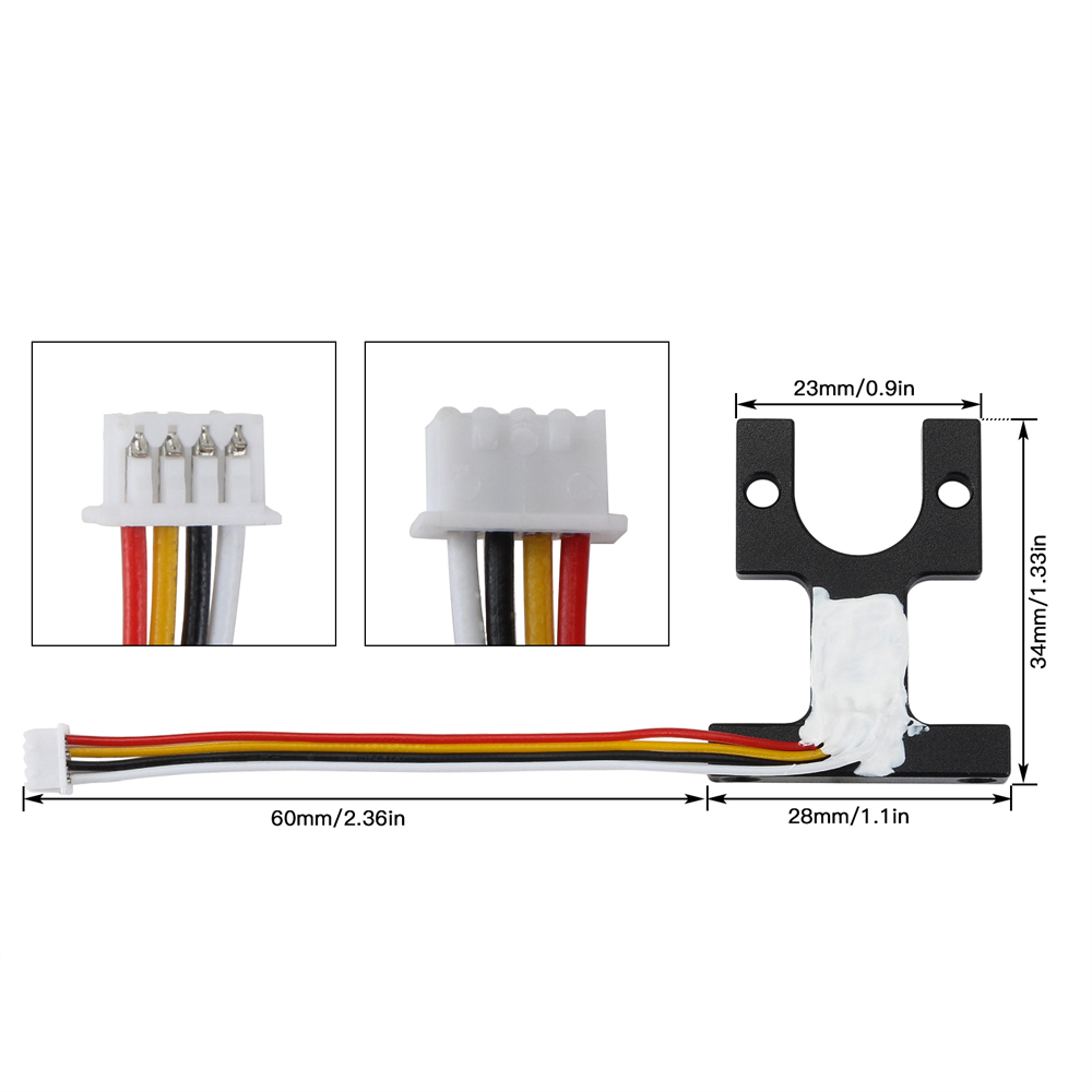 Toaiot Hotend-Kit de bloques de montaje, Sensor de estensómetro, piezas de repuesto, nivelación automática para piezas de impresora 3D Anycubi Vyperr, reemplazo
