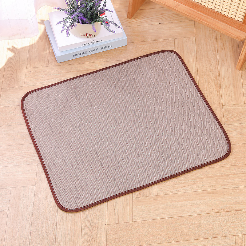 UPGRADED ICE-COOl MODEL Summer Pet Cooling Mat Pad And Sleeping Pad Bed for Small, Medium, and Large Cats & Dogs: S / Tea Brown