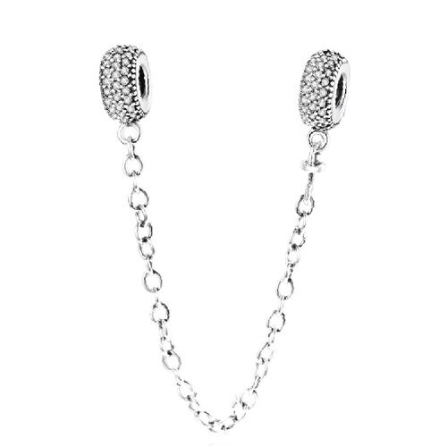 100% 925 Sterling Silver Classic Heart-shaped Bow Crown Ladies Charm DIY Bracelet Accessories Jewelry: 5008