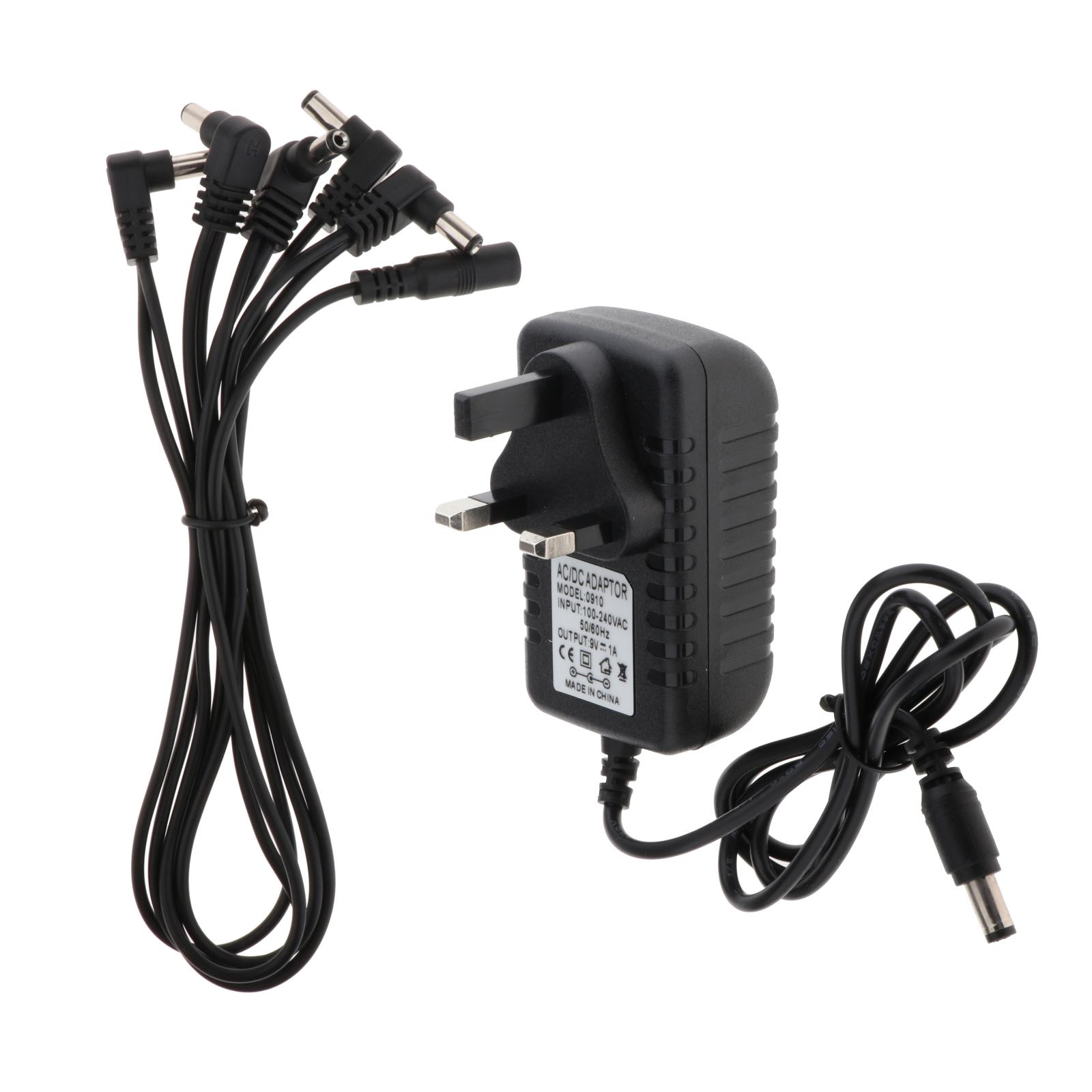 Adaptateur d'alimentation électrique pour effet de guitare, 9V, avec câble 1 à 5 voies, accessoire de guitare