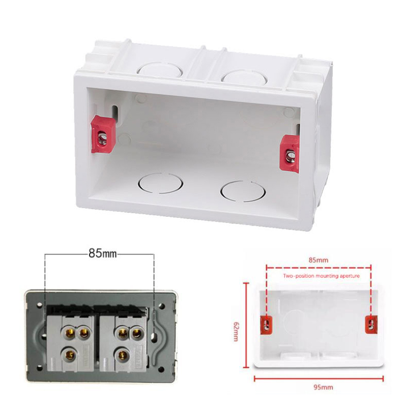 118 Type US AU Standard Universal Bottom Box Wall Switch Socket Mounting Box Inner Cassette Junction Box