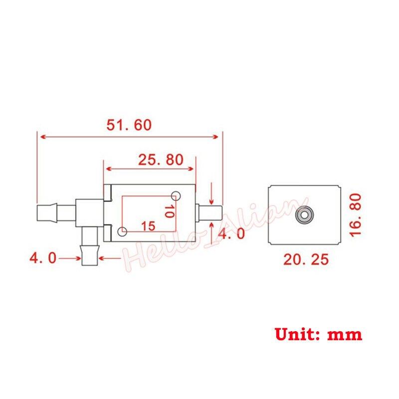 DC 6V 12V 24V 2-position 3-way Micro Electric Solenoid Valve Gas Air Flow Control Valve