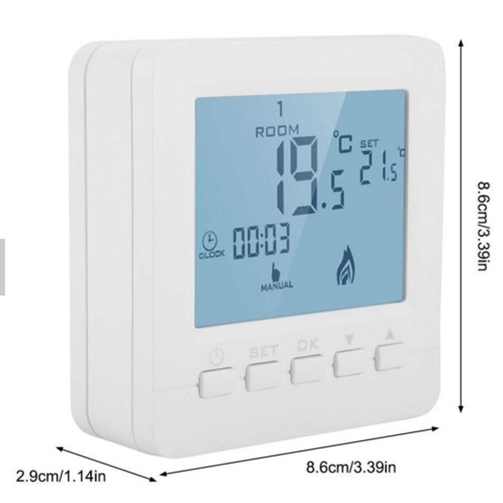 High Accuracy Weekly Programmable Boiler Thermostat With 0.5C Swing Temperature For Gas Boiler HY02B05BW-2