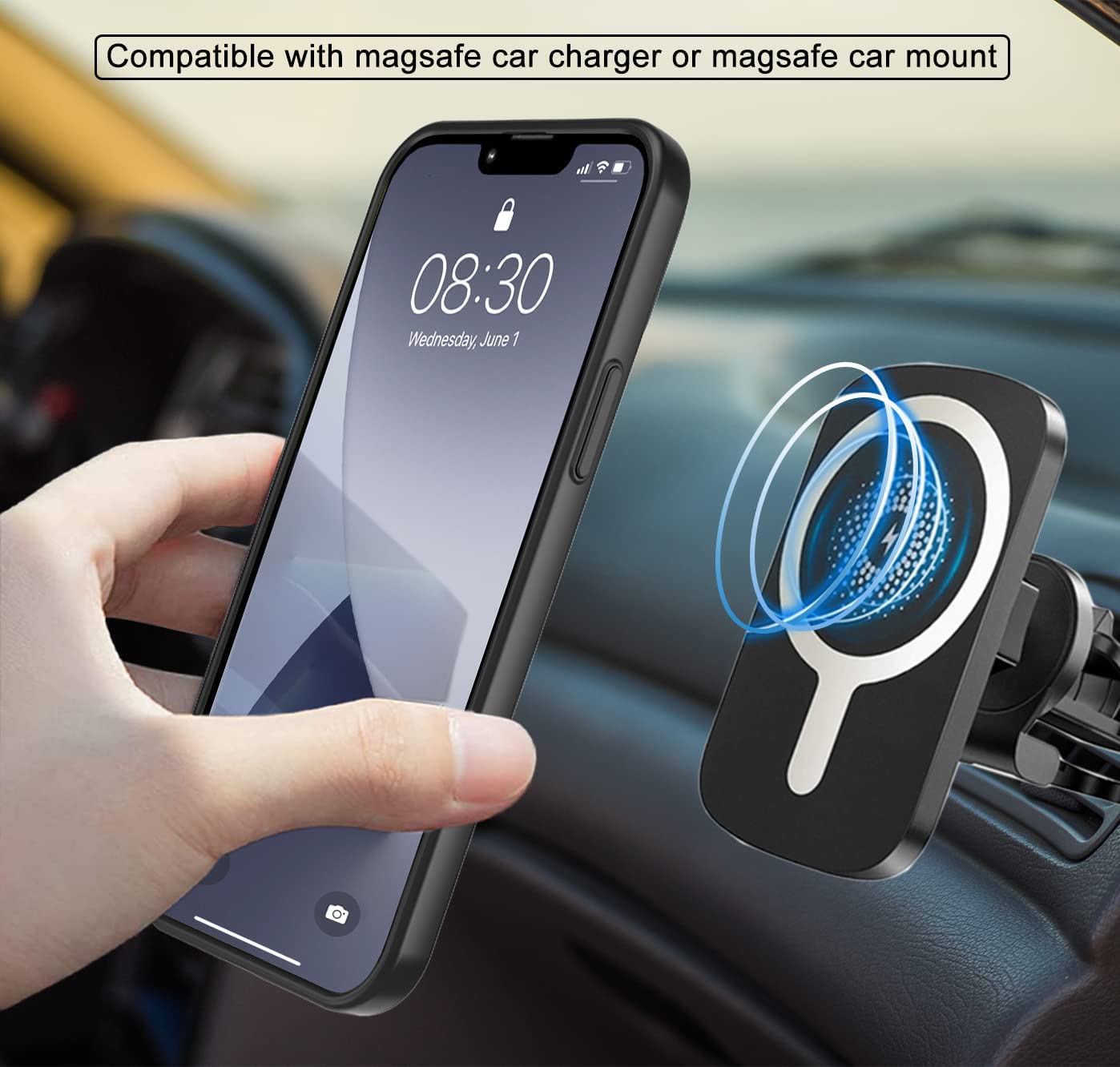 Magnetische Handyhüllen mit Ständer für iPhone 16 15 13 Profi Max 14 Plus Handyhülle Apfel 12 11 Klare schwarze Hülle mit Ständer