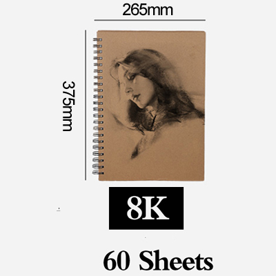 8k/16k/a4 60 ark skissbok för ritblock bok akvarell papper kalligrafi akvarell skissbok: 8k 60 ark