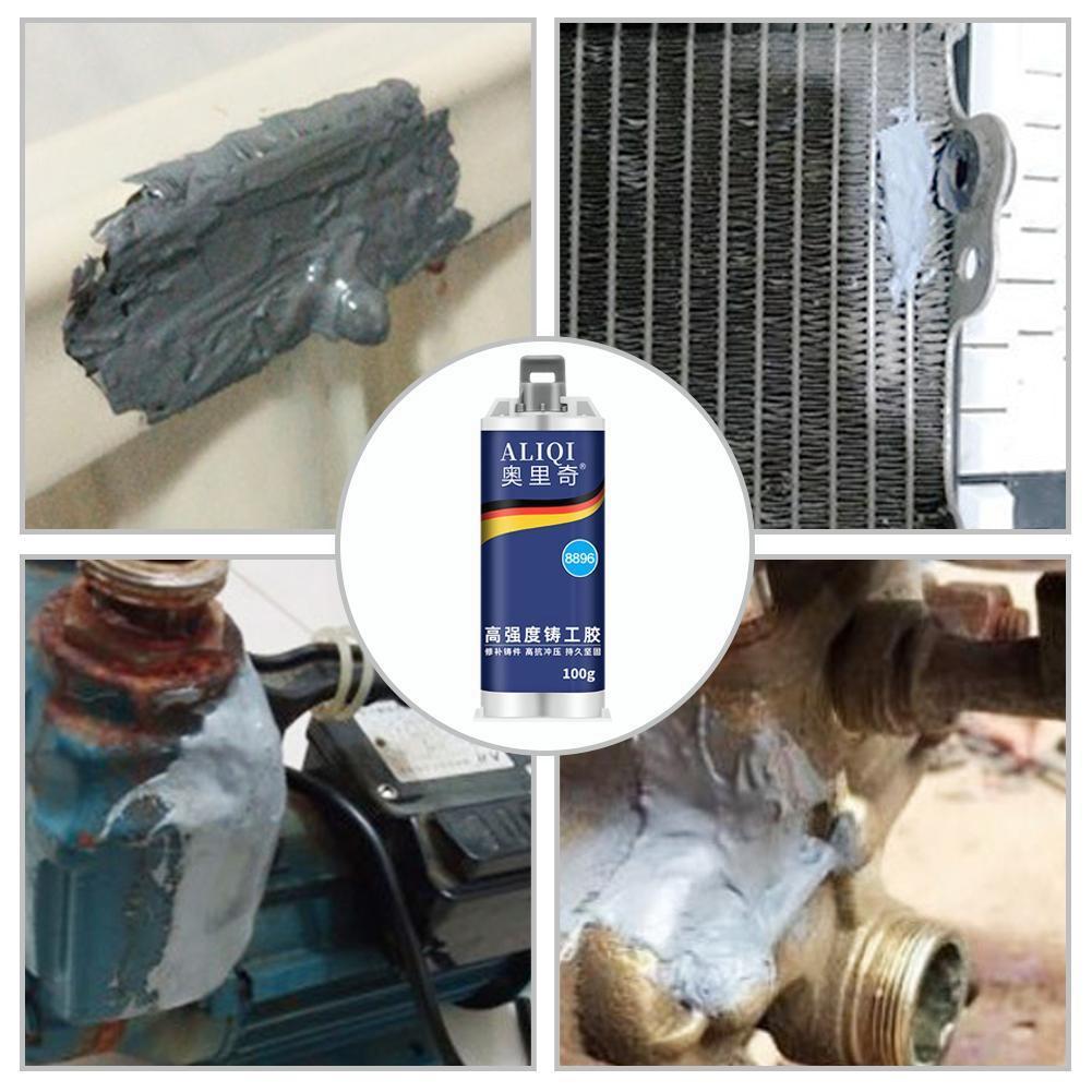 Pegamento Ab fuerte para radiador de hierro fundido, pegamento Repai resistente a la soldadura Industrial, pasta de reparación en frío de Metal duradero, calor O7u5