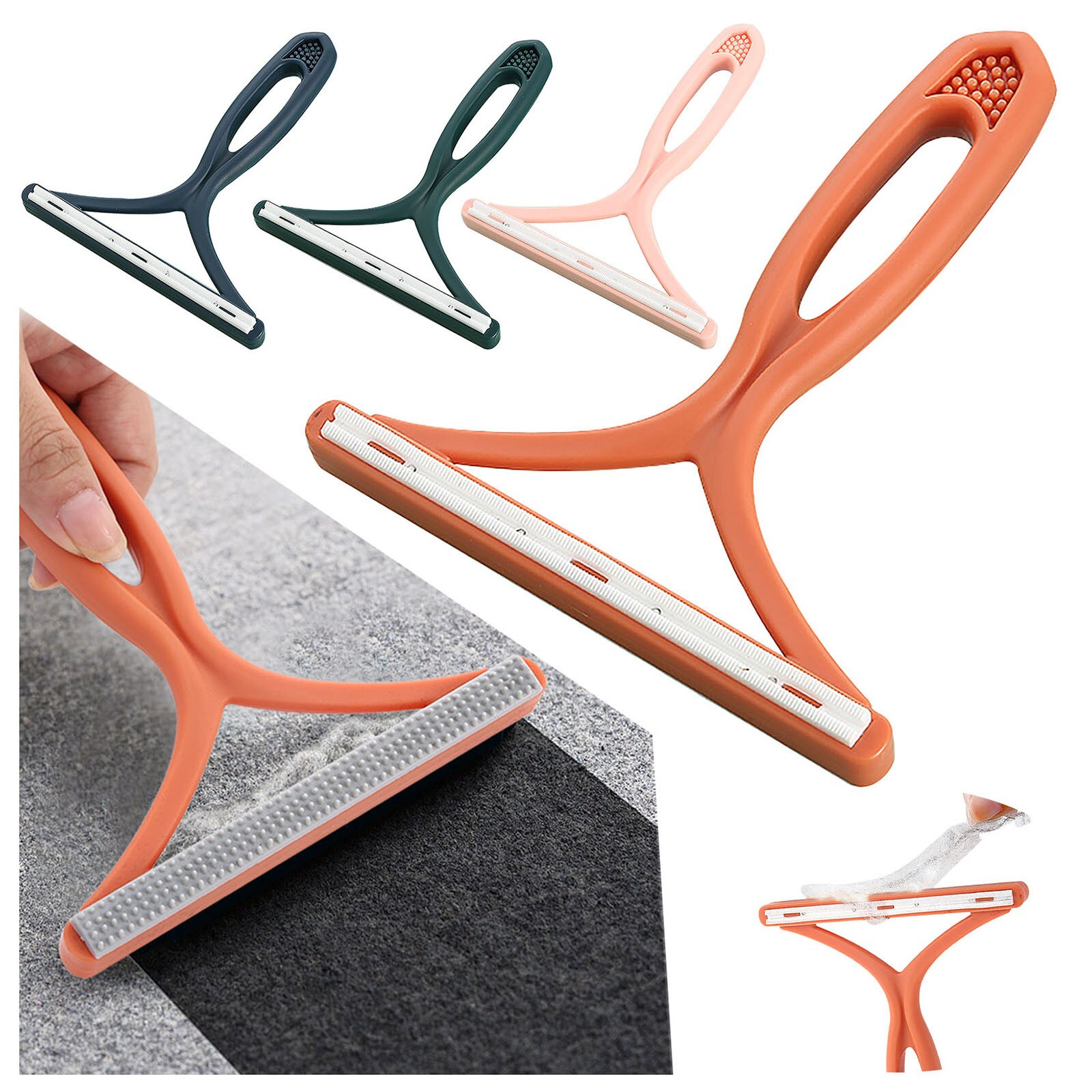 Rimozione dei capelli portatile rimozione manuale della lanugine spazzola per rasoio Babric lanugine strumento per la pulizia dei capelli a doppio lato per moquette tessuta