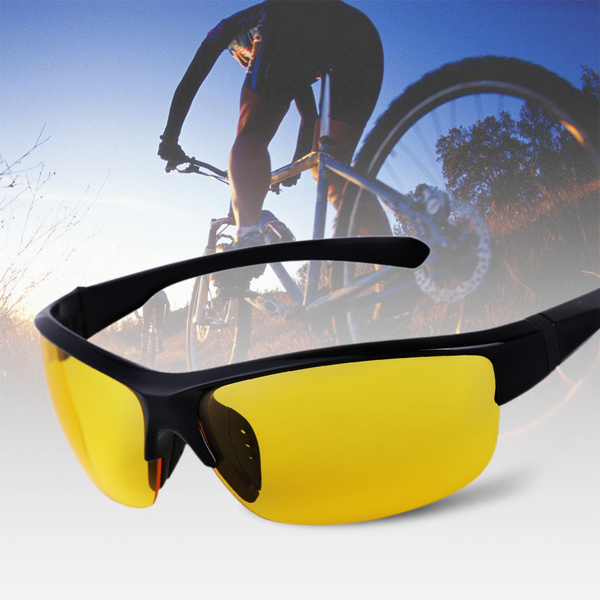 DPOIS Sonnenbrille Männer Sport Sonnenbrille UV 400 Schutz Golf Sonnenbrille Frauen Fahren Radfahren Gläser Angeln Brillen