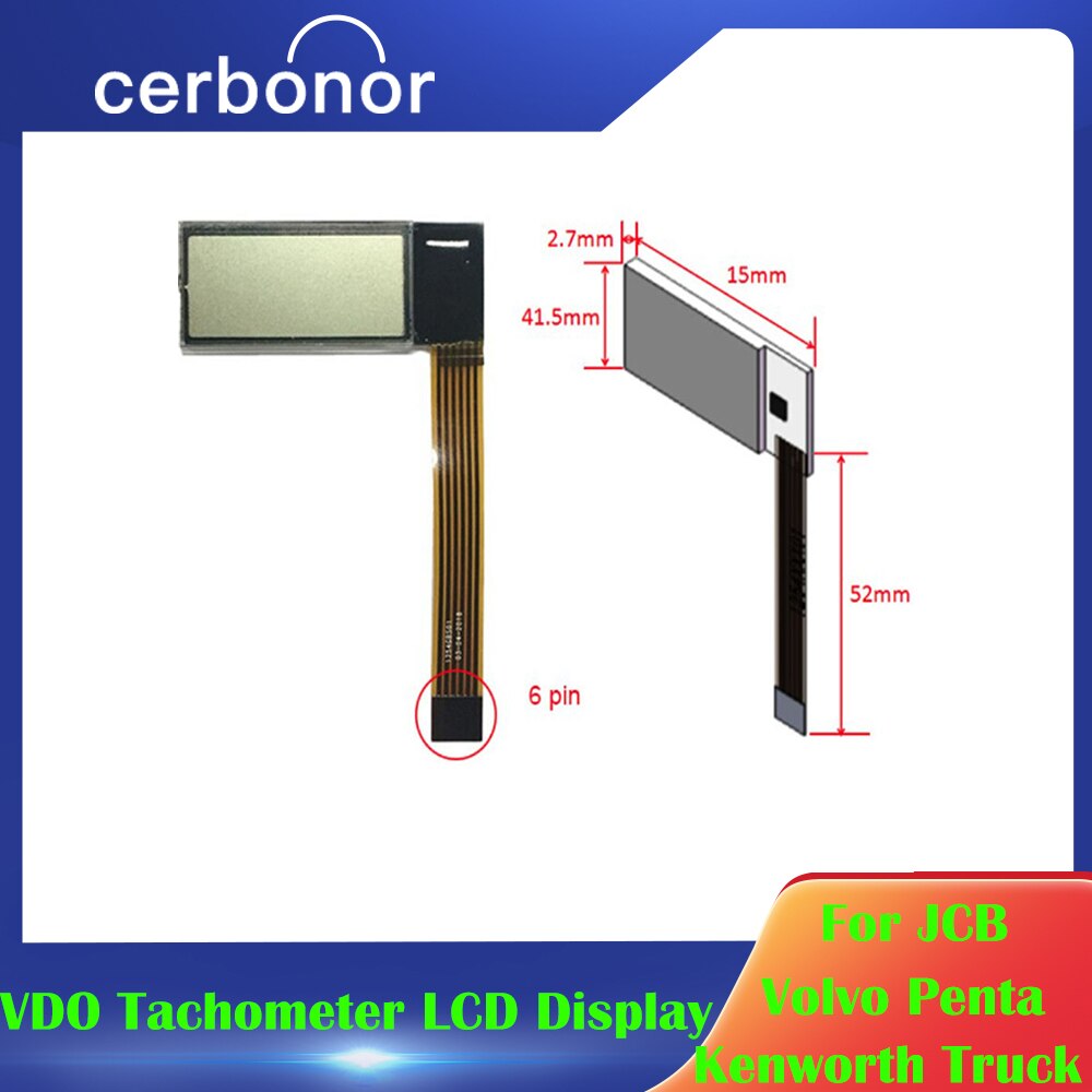 VDO Tachometer LCD Display for Kenworth Truck Jcb Volvo Penta Boat Yanmar Marine hour meter display