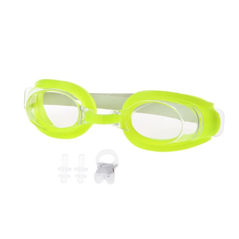 Kinderen Kids Tieners Verstelbare Zwembril Swim Eyewear Bril Brillen Sport Badmode W/Oordoppen & Nose Clip