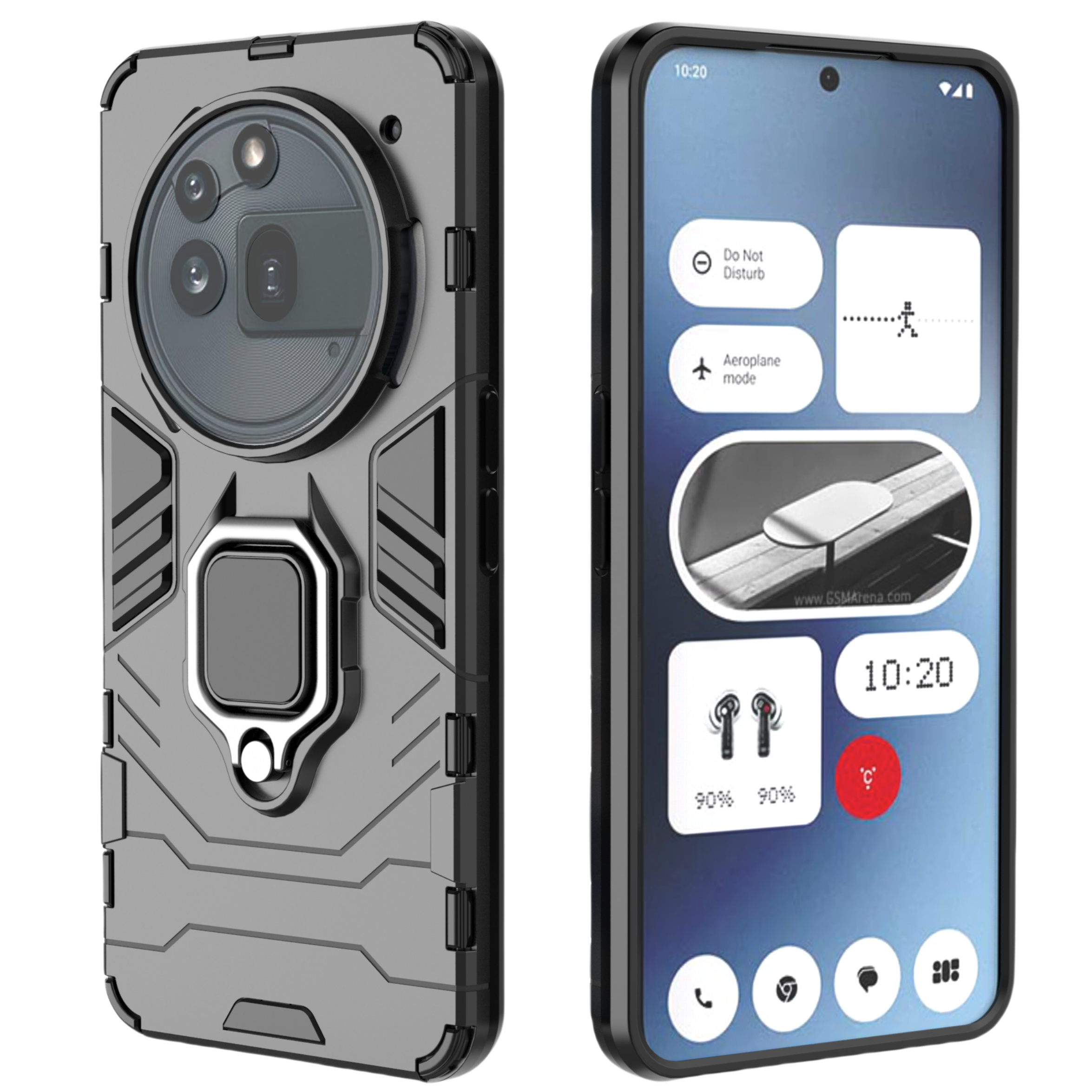 Stand Ring Armor Case für Nothing Phone 3A Pro 2a Plus Phone2a Phone3a Hard Strong Phone Zubehör