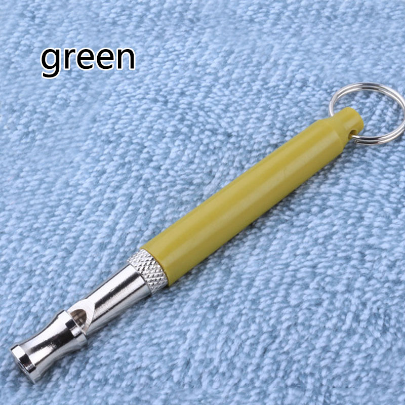 Dog Training Whistle Pets Supplies Interactive Tools 1 PC Anti Bark Adjustable Metal Ultrasonic Sound Dogs Training Flute: Green