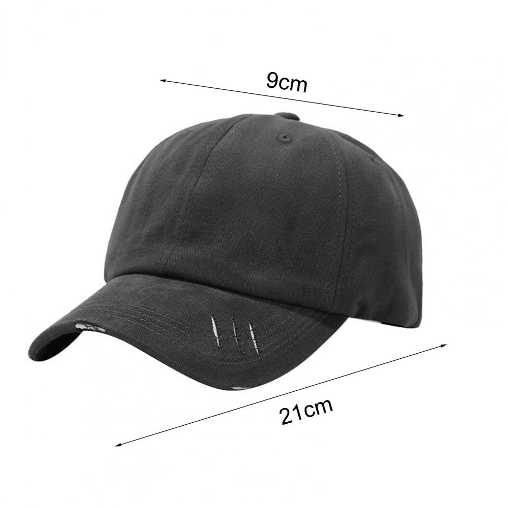 Ripped Baseball Cap Unisex Eenvoudige Verstelbare Outdoor Zonnebrandcrème Eend Hip Hop Hoed