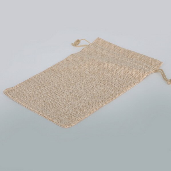Arpillera Natural de yute, algodón y lino, bolsa de , boda, , recuerdo, cordón, joyería, muselina, Navidad, 5 uds.: 13x18cm 69g