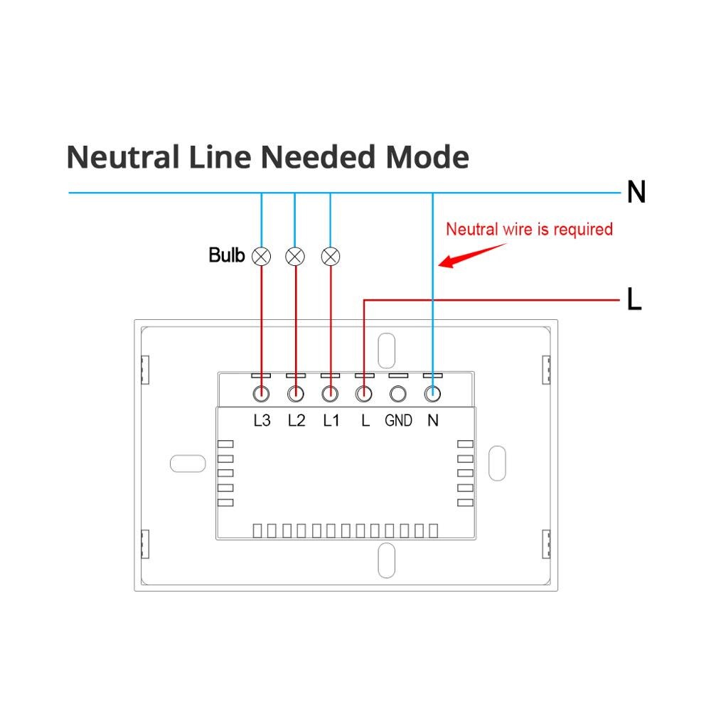 Apple HomeKit-interruptor inteligente de Sensor táctil LED, inalámbrico, WiFi, AC100V-240V, Blanco/NEGRO, 1 gang/2 gang Need Neutral Line, estándar de EE. UU.