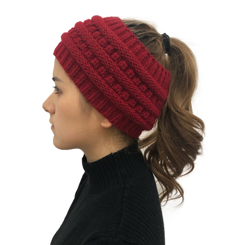 Femmes tricoté bandeau extérieur tête enveloppement hiver plus bandeau pour dames acrylique Crochet bandeau tête enveloppement 20FEB3: RD