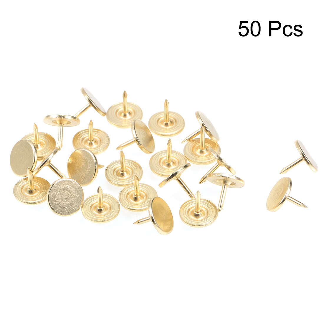 Uxcell Uxcell 25/50/100/150 Stck Polster Nägel Reißnägel 11mm x 10mm Flache Kopf Möbel NäGel Gold Tonne