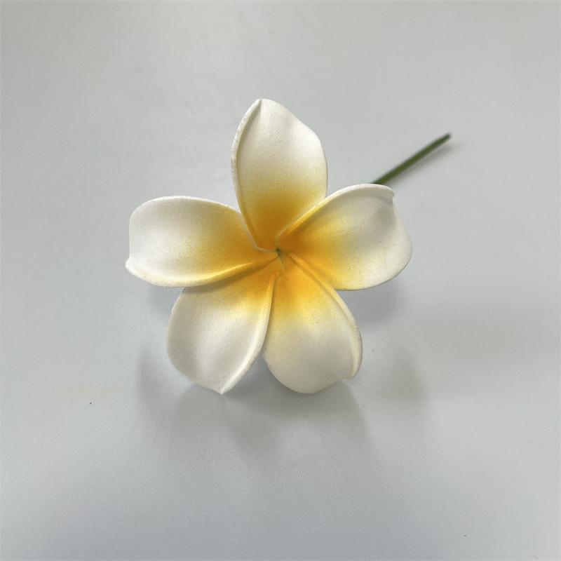 12 piezas de pinzas para el cabello de flores de Plumeria hawaiana, tocados de flores de espuma de playa de 2,4 pulgadas para accesorios para de boda: Blanco