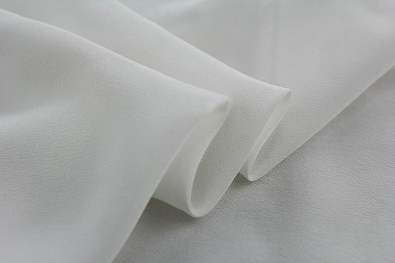 100cm*135cm white silk cotton fabric for wedding dress material silk crepe de chine